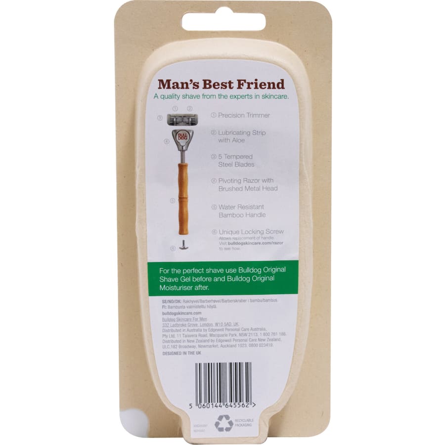 Bulldog Shaver Original Bamboo Handle