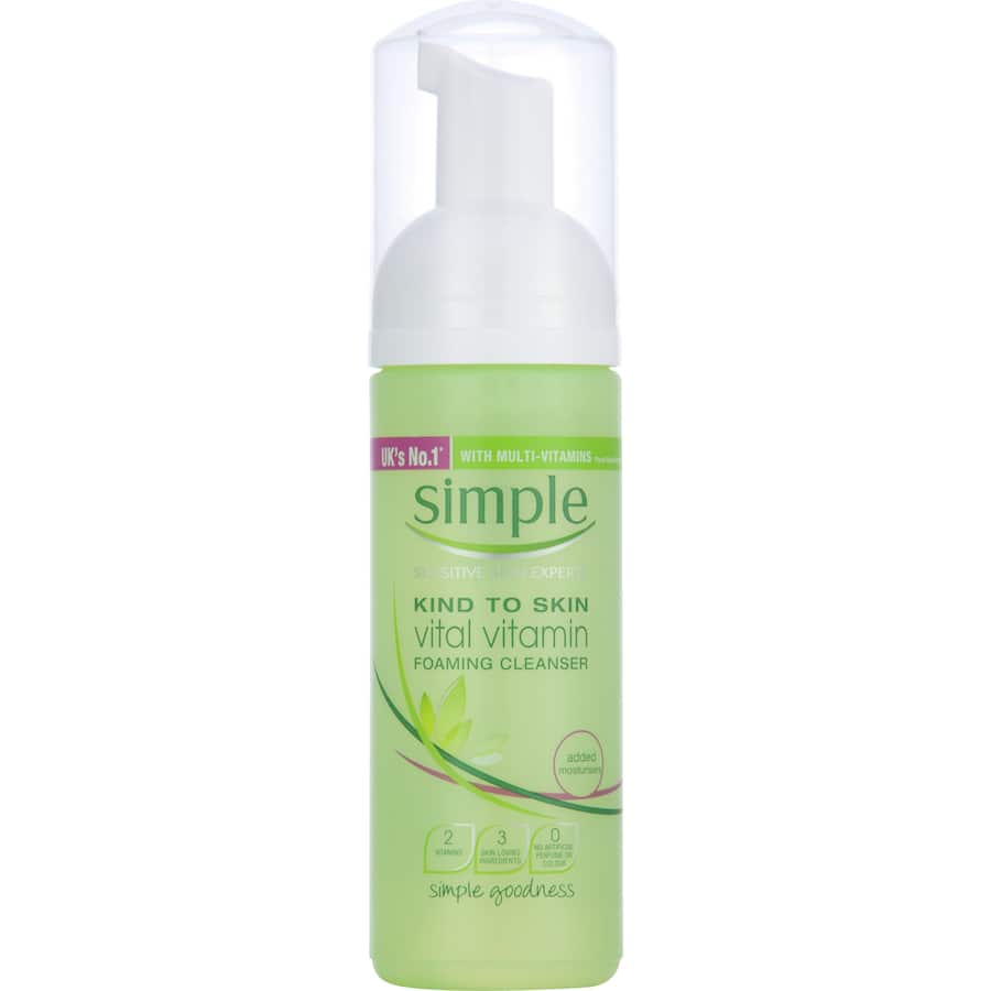 Simple Kind To Skin Facial Cleanser Foam Vitamin 150mL