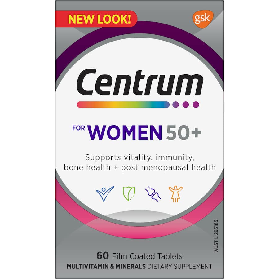 Centrum Women 50+ Daily Multivitamin Supplements Tablets 60pack