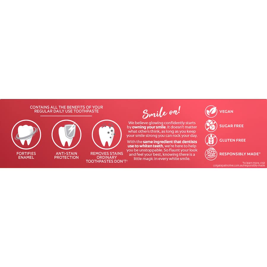 Colgate Optic White Toothpaste Enamel Care Teeth Whitening 140g