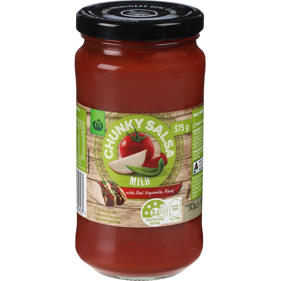 Woolworths Salsa Mild Chunky Jar 375g