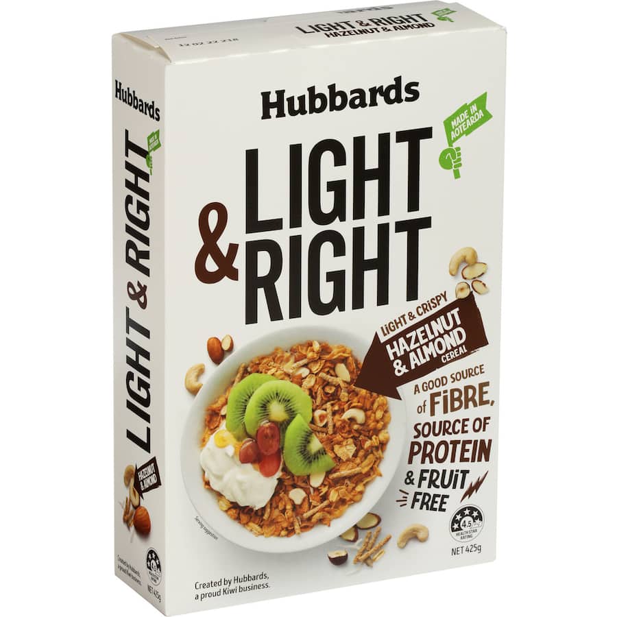 Hubbards Light & Right Cereal Hazelnut & Almond 425g
