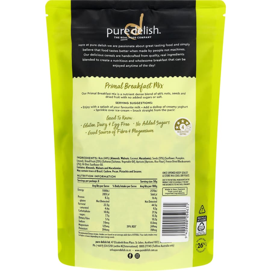 Pure Delish Muesli Primal Breakfast Mix 400g