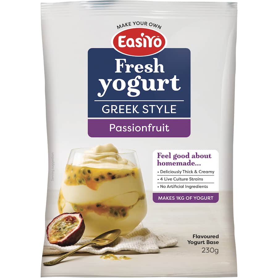 Easiyo Yoghurt Base Greek Style Passionfruit Sachet 230g