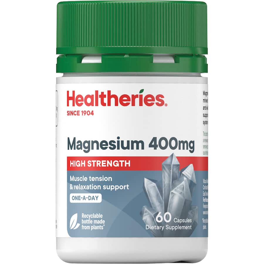 Healtheries Magnesium 1 A Day 400mg High Strength 60pack
