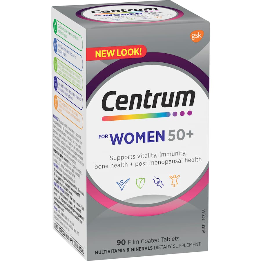 Centrum For Women 50+ Daily Multivitamin Supplements Tablets 90pack