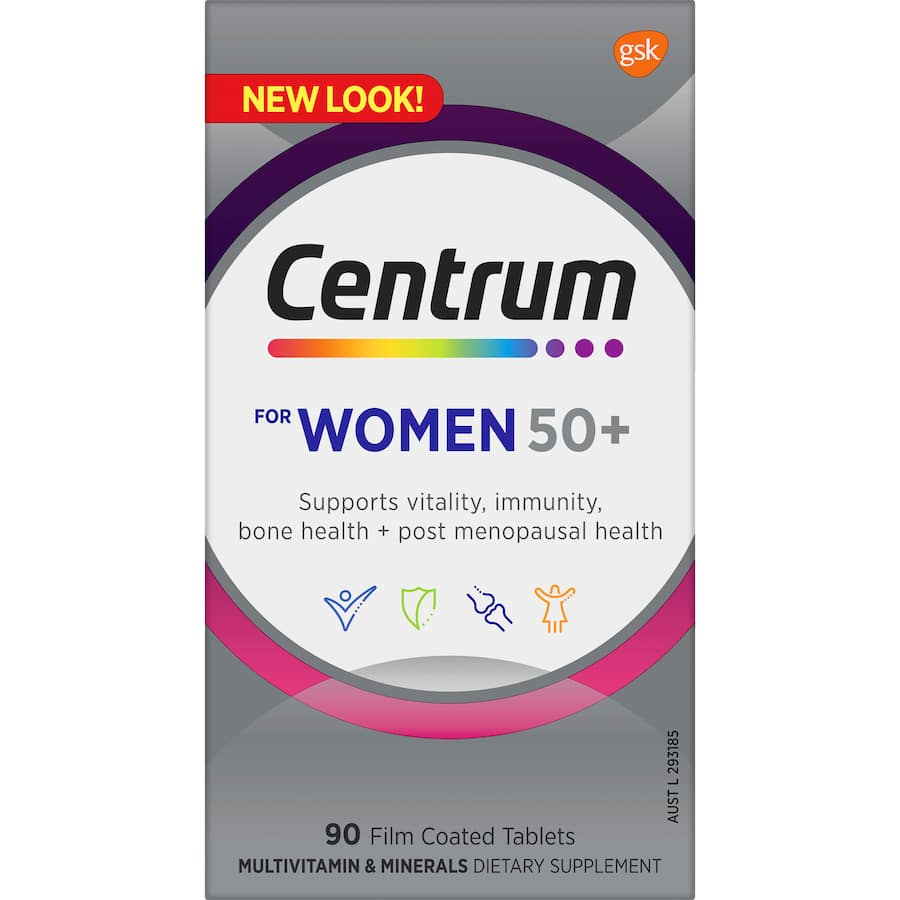 Centrum For Women 50+ Daily Multivitamin Supplements Tablets 90pack