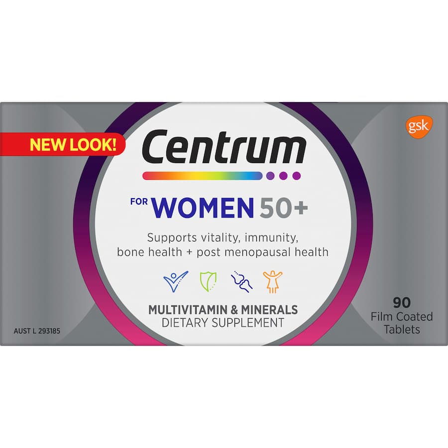 Centrum For Women 50+ Daily Multivitamin Supplements Tablets 90pack