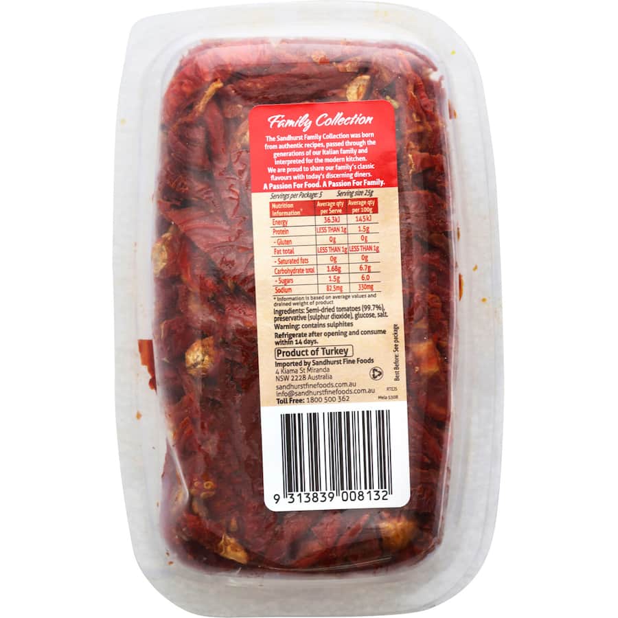Sandhurst Sundried Tomatoes Strips 125g