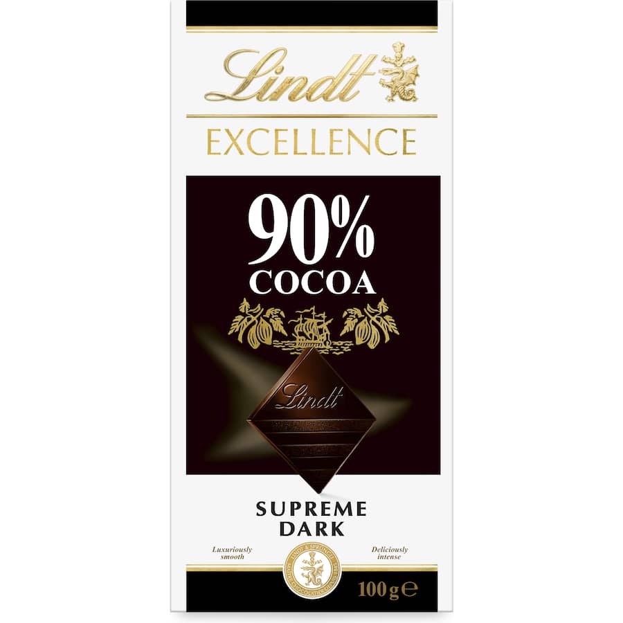 Lindt Excellence Chocolate Dark 90% 100g