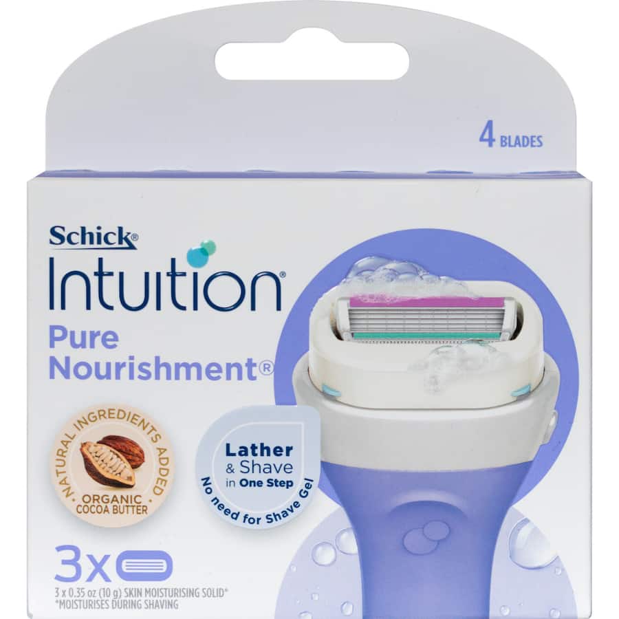 Schick Intuition Razor Blades Pure Nourishment 3pack