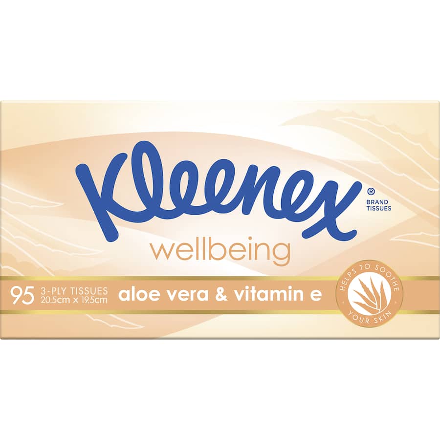 Kleenex Extra Care Tissues Aloe Vera Box 95pack