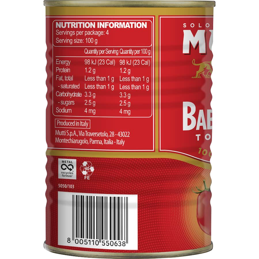 Mutti Tomatoes Baby Roma Can 400g