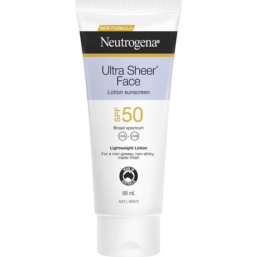 Neutrogena Ultra Sheer Sunscreen Face Lotion Spf 50+ 88mL