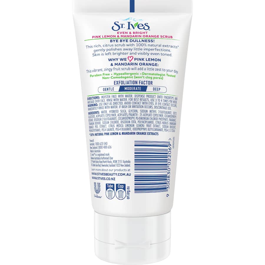 St Ives Facial Scrub Citrus Lemon & Orange Tube 150mL