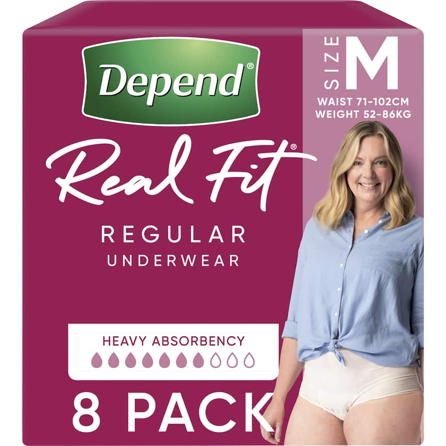 Depend Real Fit Womens Continence Pants Medium
