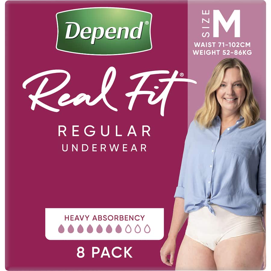 Depend Real Fit Womens Continence Pants Medium