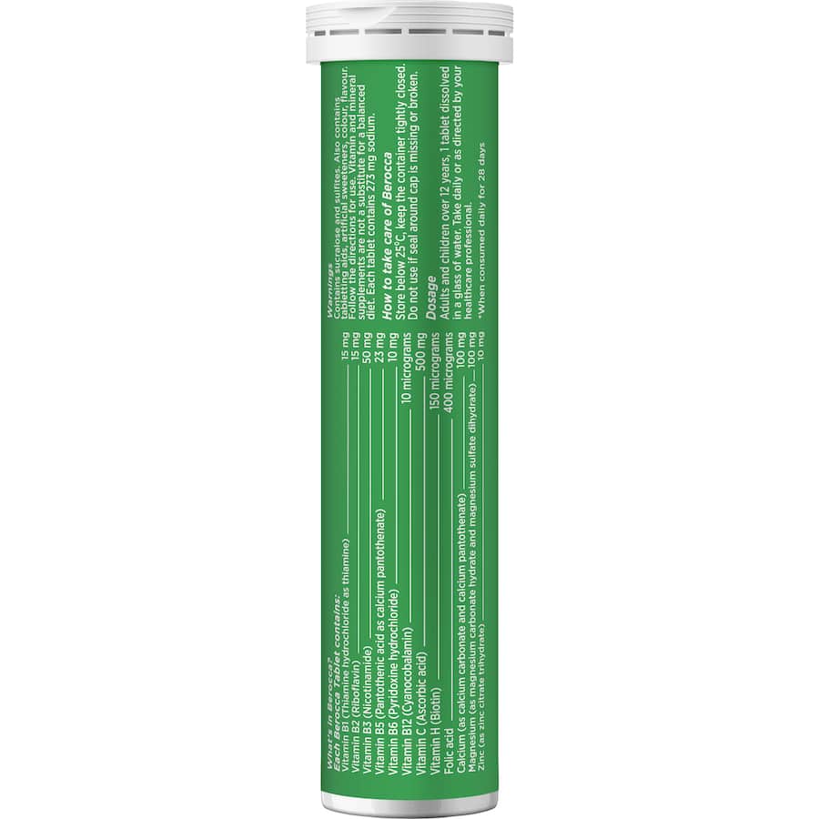 Berocca Performance Effervescent Energy Vitamin C Mango & Orange Pack 15 tabLets