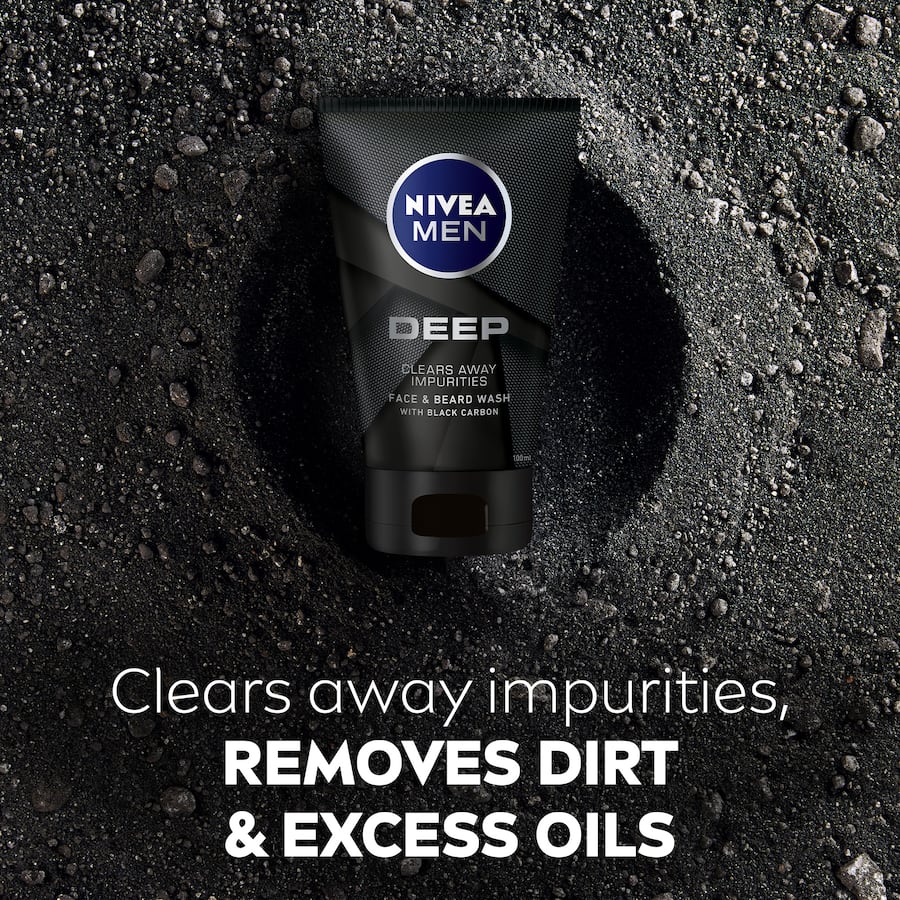 Nivea Men Facial Wash Deep Face & Beard 100mL