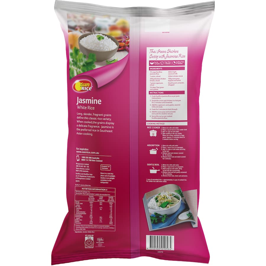 Sunrice Jasmine Fragrant Rice 5kg