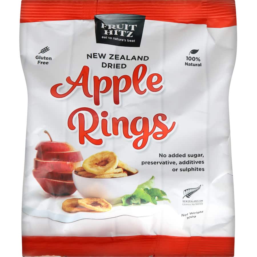 NZ Dried Apple Rings 100g