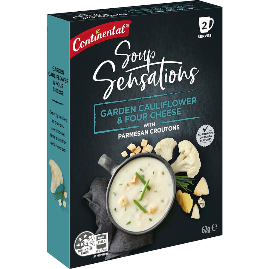 Continental Sensations Instant Soup Cauliflower & Cheese 62g 2pack