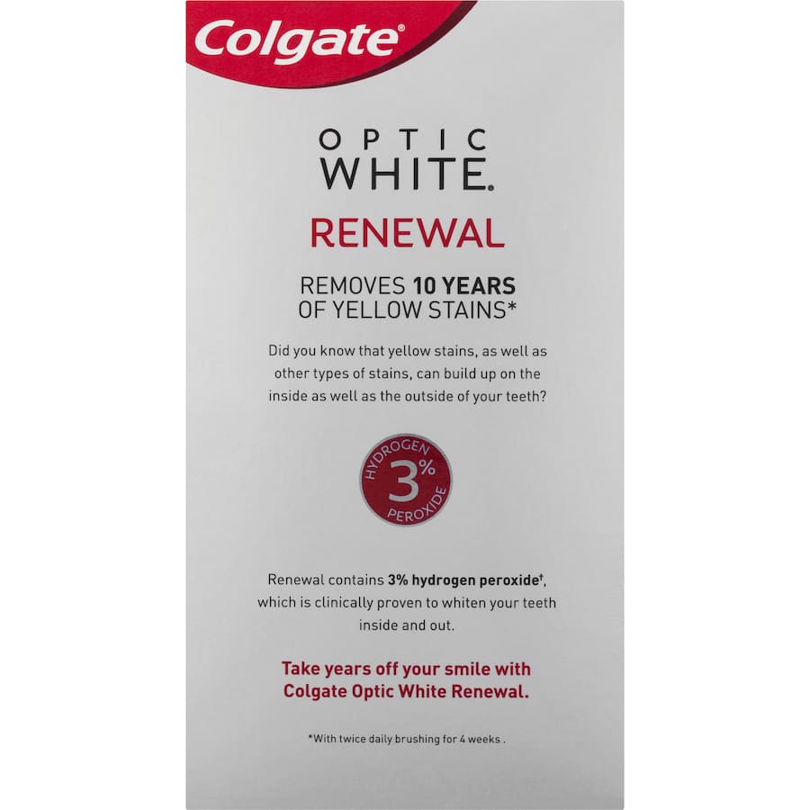 Colgate Optic White Whitening Toothpaste Renewal Teeth Whitening Tube 85g