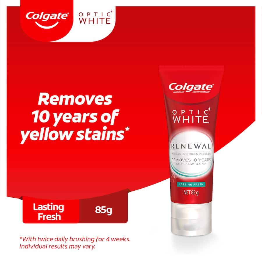 Colgate Optic White Whitening Toothpaste Renewal Teeth Whitening Tube 85g