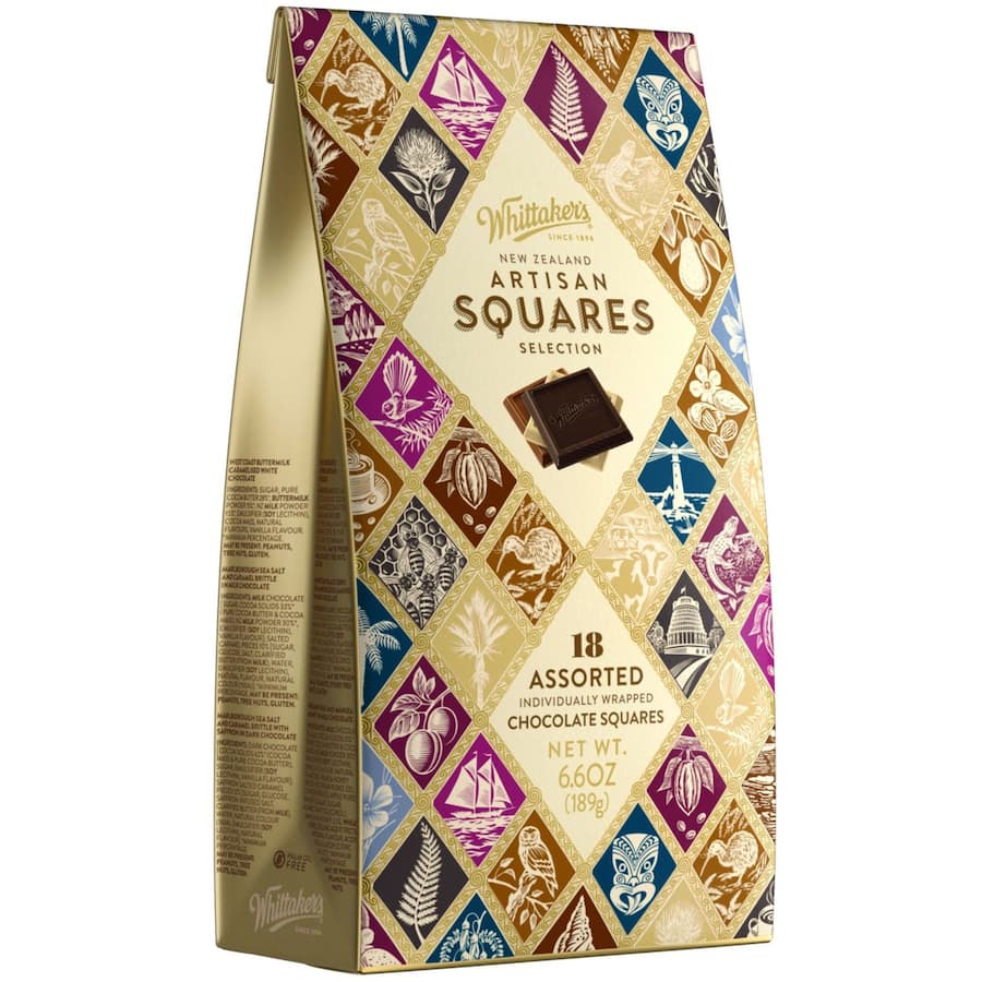 Whittakers Artisan Collection Chocolate Assorted Squares Bag 189g