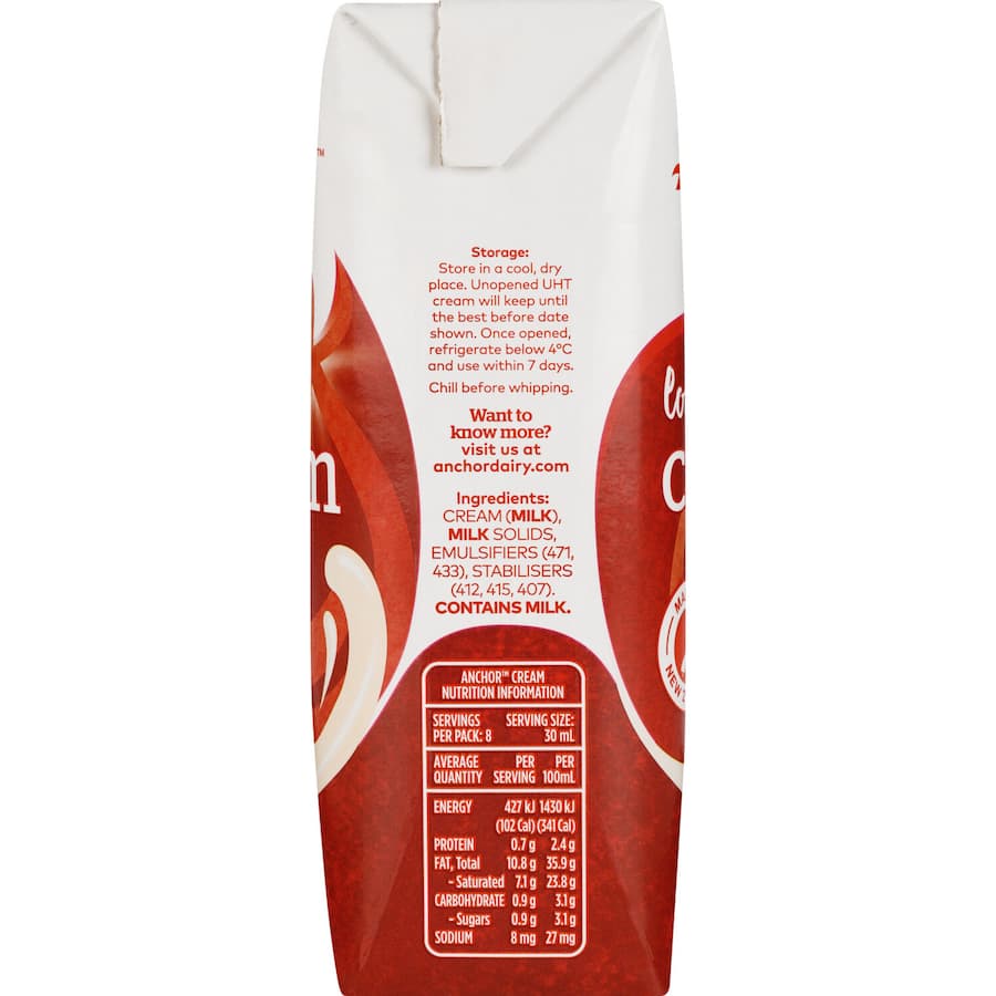 Anchor Cream Long Life Carton 250mL