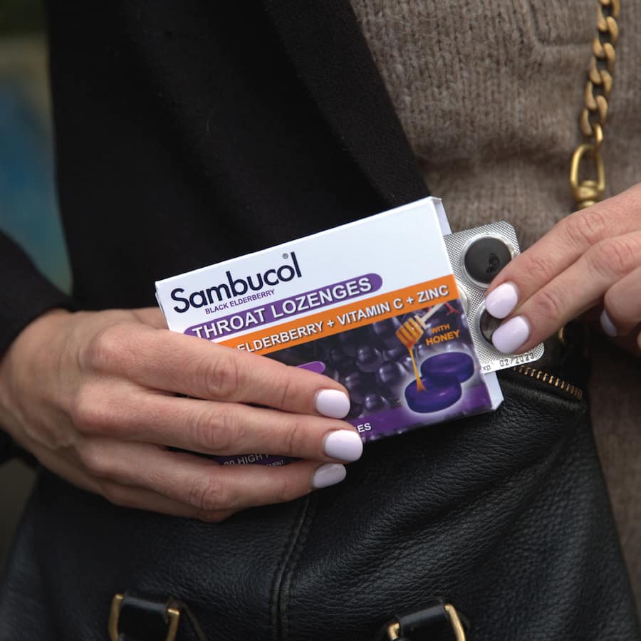 Sambucol Throat Lozenges Black Elderberry With Honey 20pack