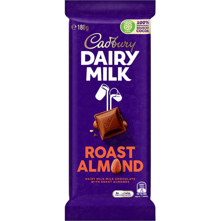 Cadbury Chocolate Dairy Milk Roast Almond 180g