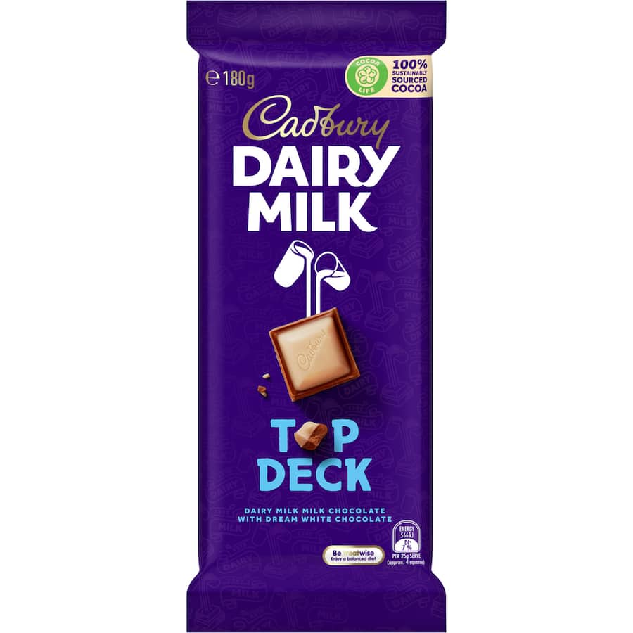 Cadbury Chocolate Dairy Milk Top Deck 180g