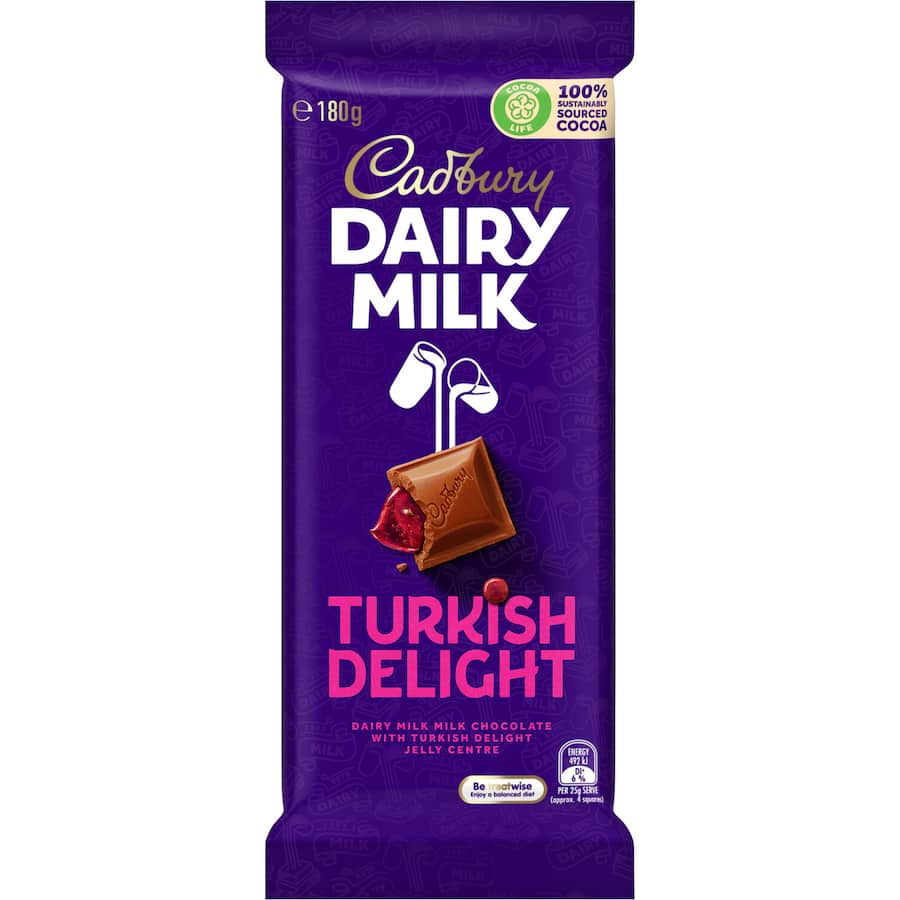 Cadbury Chocolate Dairy Milk Turkish Delight 180g