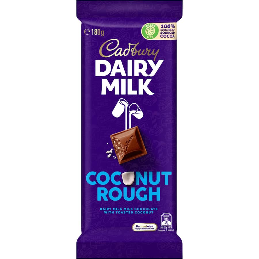 Cadbury Chocolate Dairy Milk Coconut Rough 180g