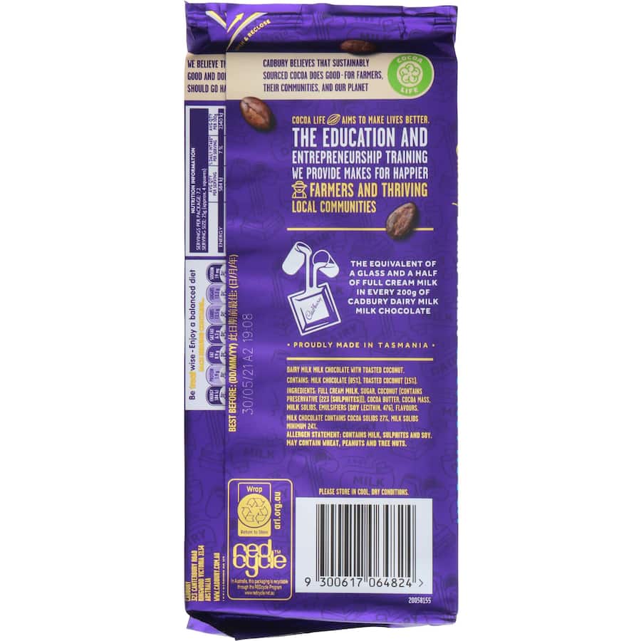 Cadbury Chocolate Dairy Milk Coconut Rough 180g