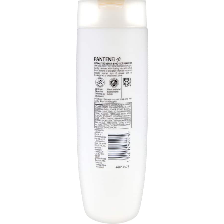 Pantene Pro-v Ultimate 10 Repair & Protect Shampoo For Damaged Hair 375mL