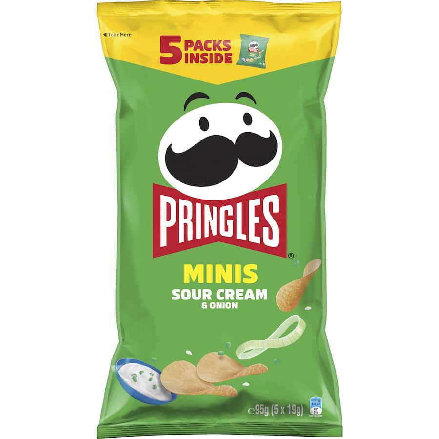 Pringles Chips Minis Sour Cream & Onion 95g Multipack 5pack