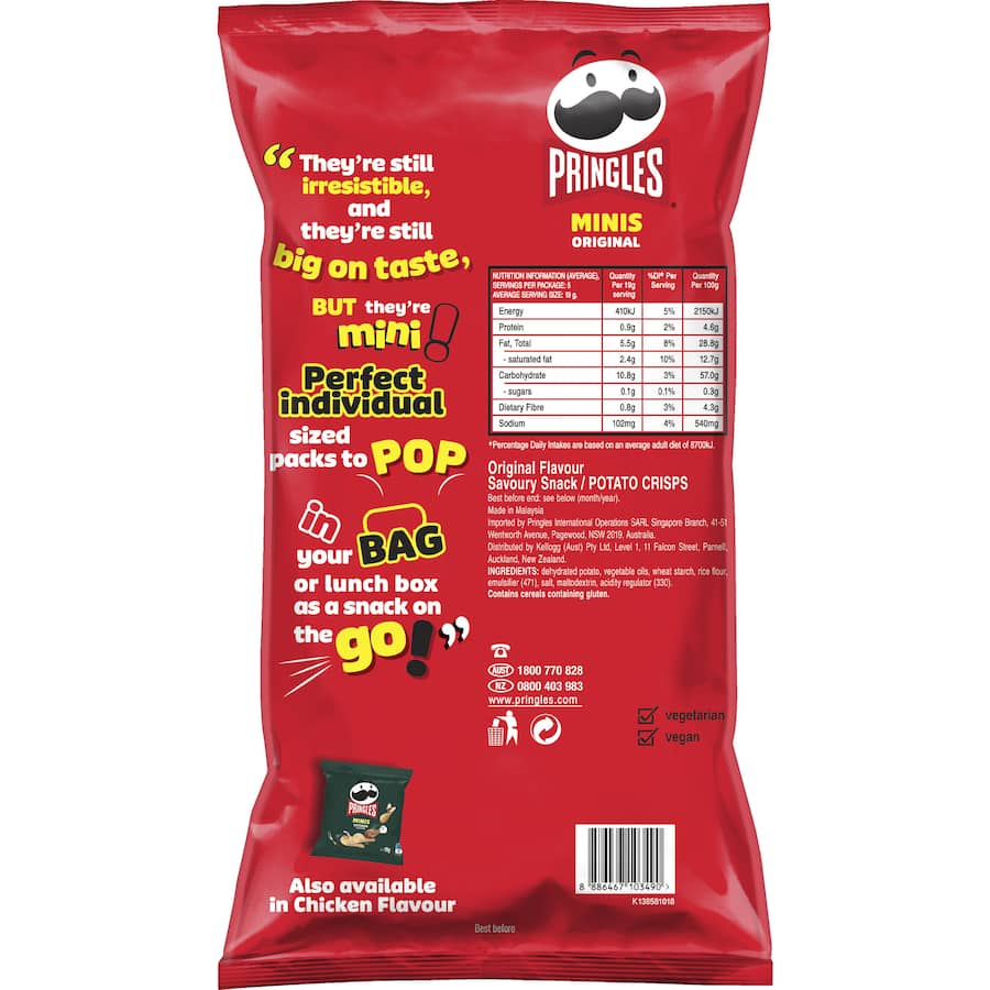 Pringles Chips Minis Original 95g Multipack 5pack