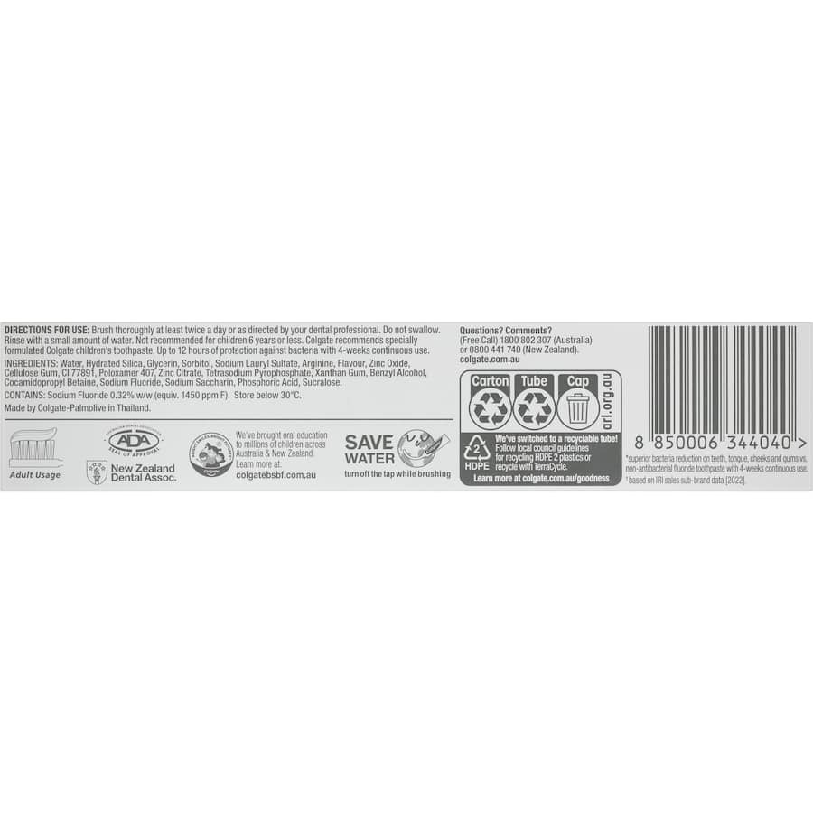 Colgate Total Antibacterial Toothpaste Original Tube 115g