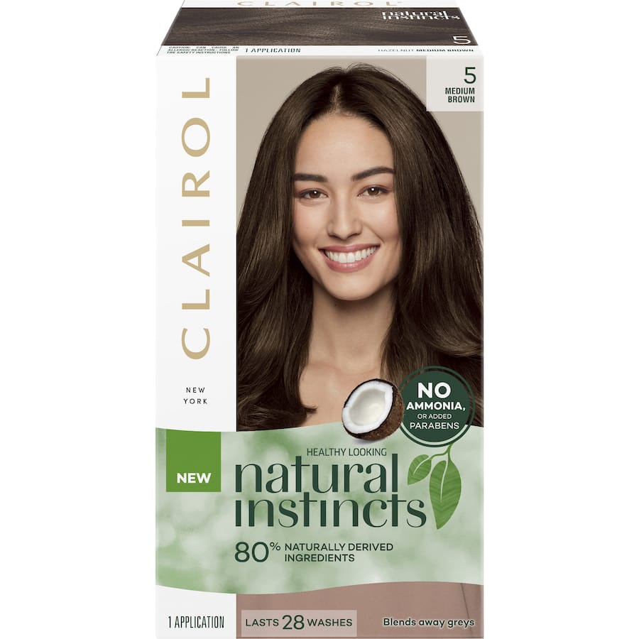 Clairol Natural Instincts Hair Colour Hazelnut 5 Medium Brown 1pack