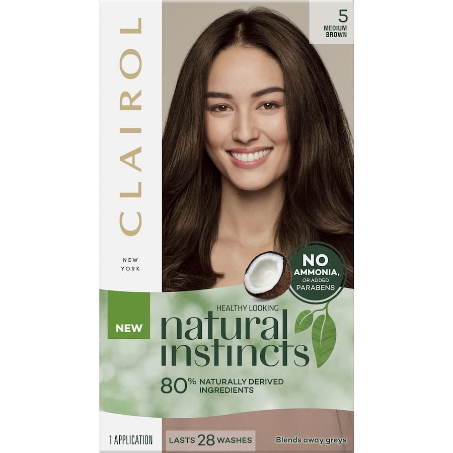 Clairol Natural Instincts Hair Colour Hazelnut 5 Medium Brown 1pack
