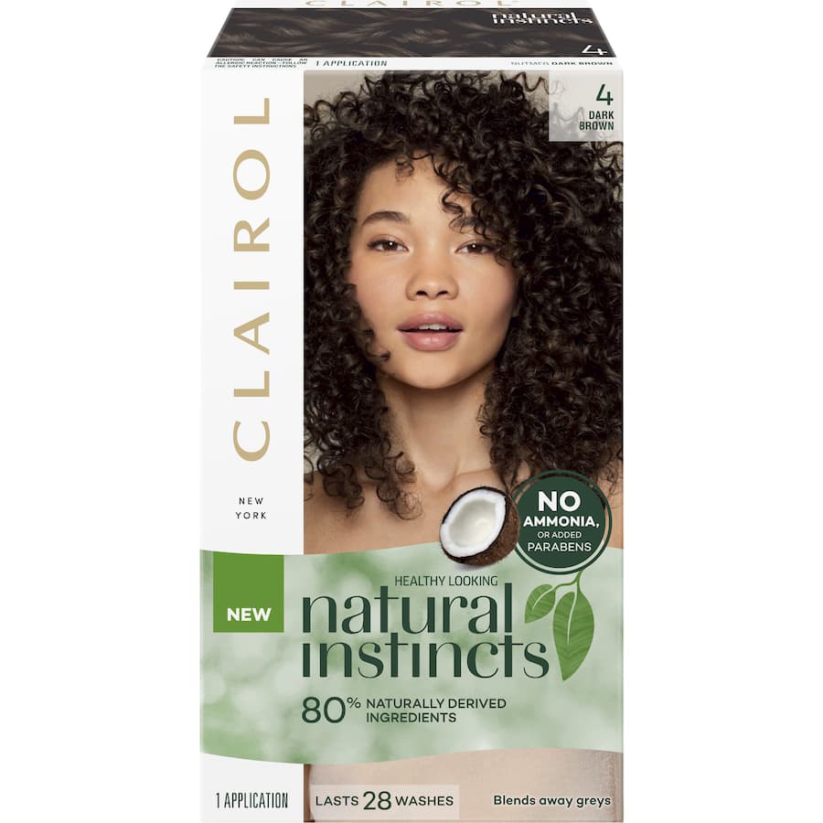 Clairol Natural Instincts Hair Colour Nutmeg 4 Dark Brown 1pack