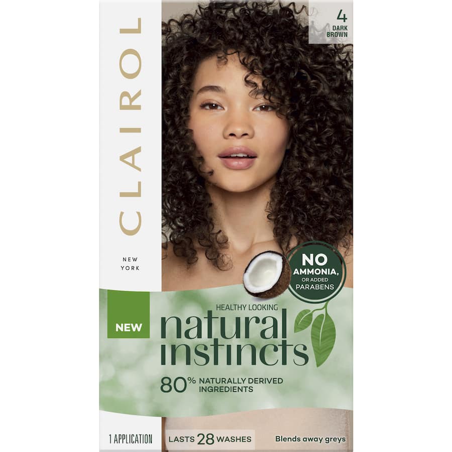 Clairol Natural Instincts Hair Colour Nutmeg 4 Dark Brown 1pack