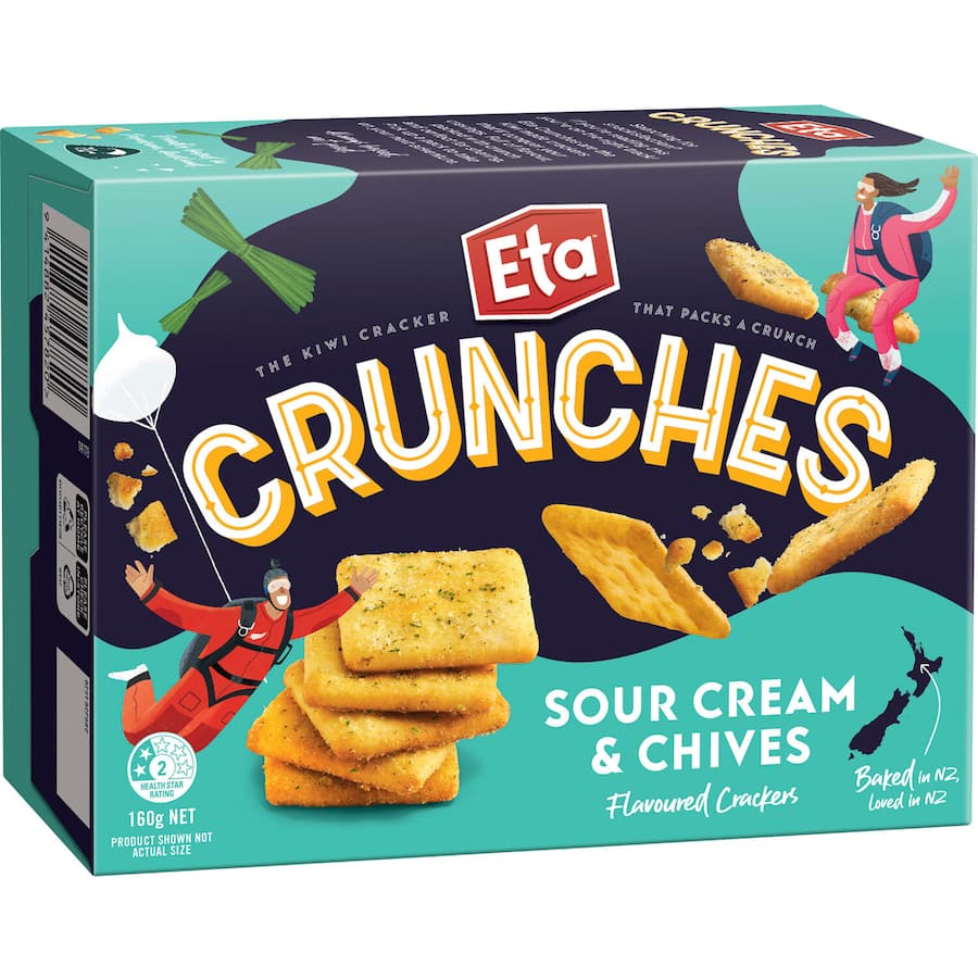 Eta Crunches Crackers Sour Cream & Chives 160g