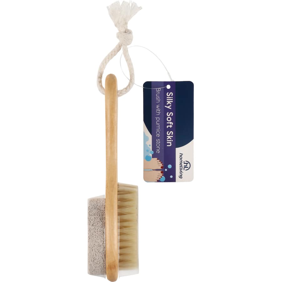 Homeliving Foot Brush Wooden With Pumice Stone 1ea