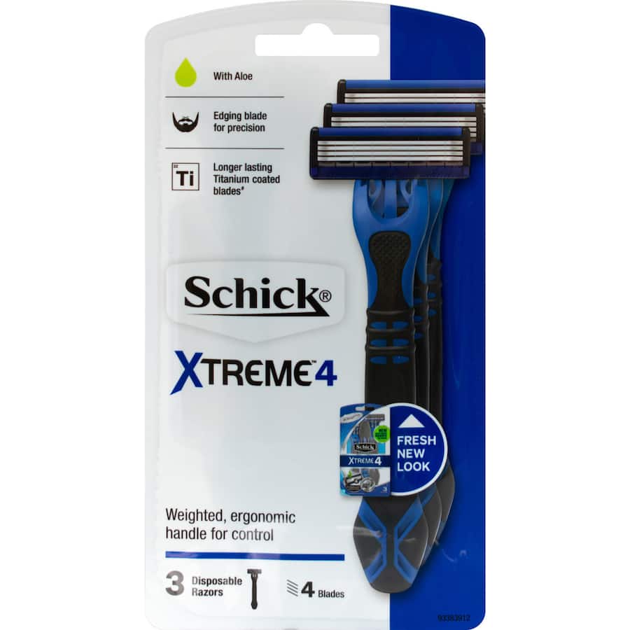 Schick Xtreme 4 Disposable Razors 3pack