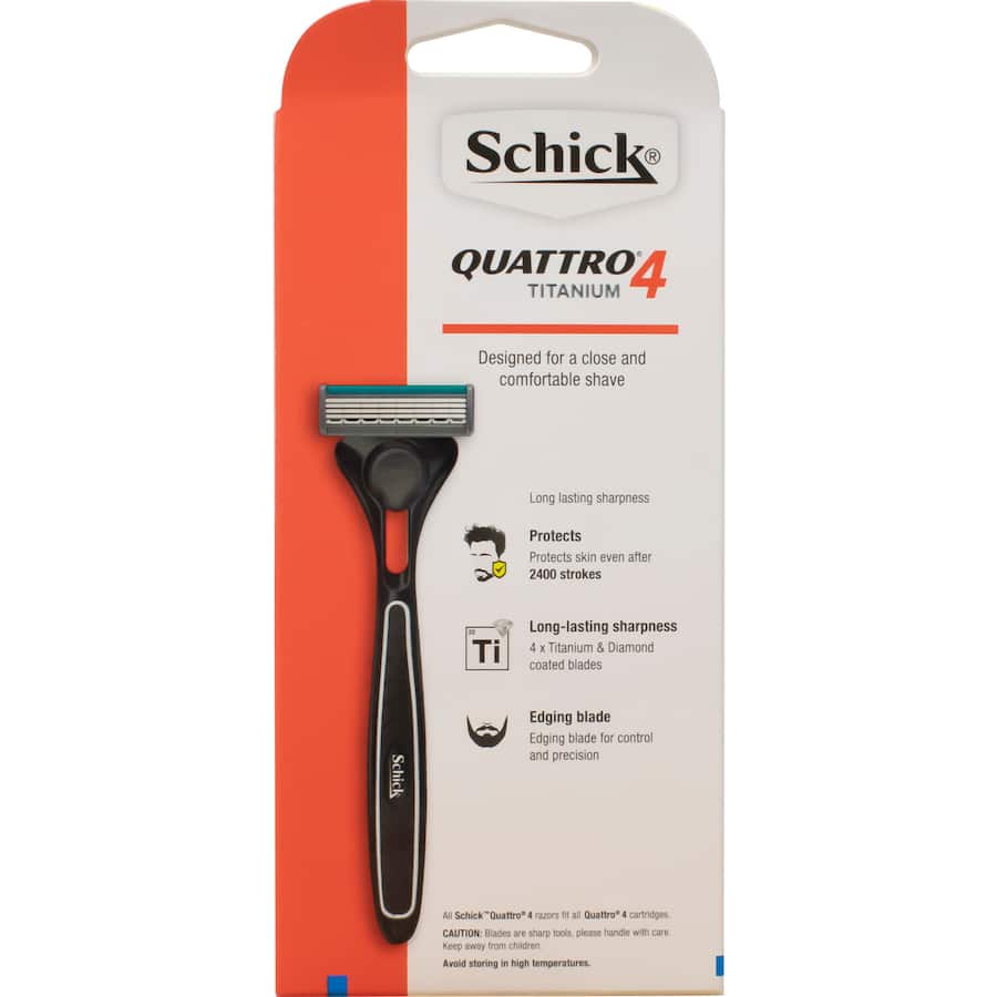 Schick Quattro 4 Titanium Razor 1 Razor + 5 Blades