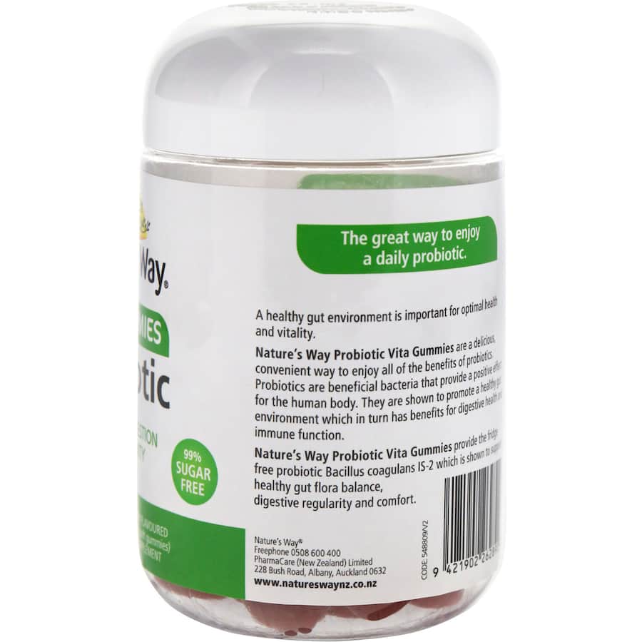 Natures Way Adults Vita Gummies Probiotic Raspberry Flavour Pastilles 90pack