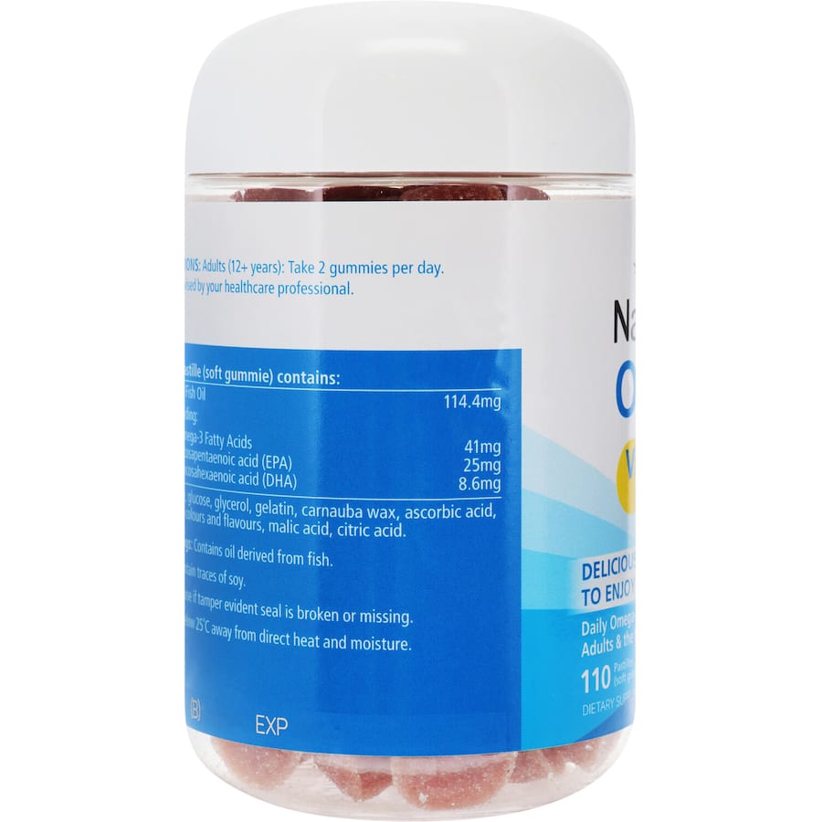 Natures Way Adults Vita Gummies Omega 3 Berry Flavour Pastilles 110pack